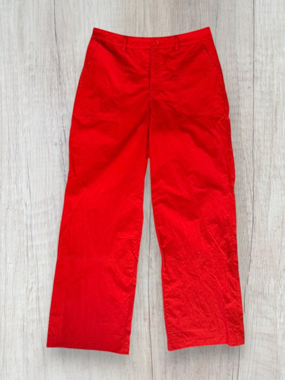 Princess Polly Y2K Red Nylon Relaxed Lightweight Wide Leg Pants Women’s US 6